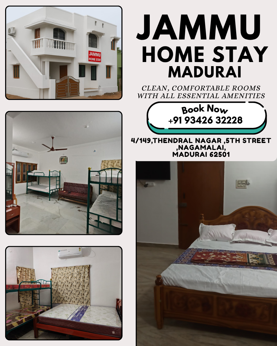 Best Tourist Place near jammu homestay – Madurai